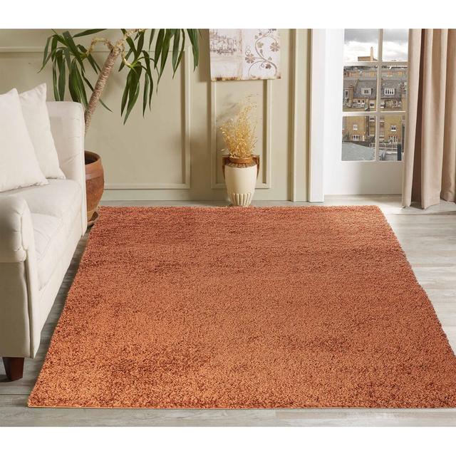 Lavina Shaggy Terracotta Rug Hashtag Home Rug Size: Rectangle 200 x 290cm on Productcaster.