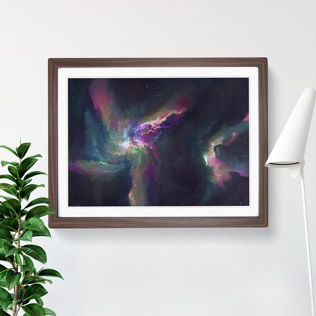 Watercolour Cosmos Vol.1 - Picture Frame Graphic Art Metro Lane Size: 34cm H x 46cm W x 2cm D, Frame Colour: Walnut Framed on Productcaster.