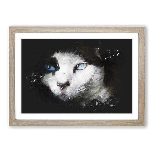 Portrait of a Cat Vol.10 - Picture Frame Graphic Art East Urban Home Size: 36cm H x 48cm W x 2cm D, Frame Option: Oak Framed on Productcaster.