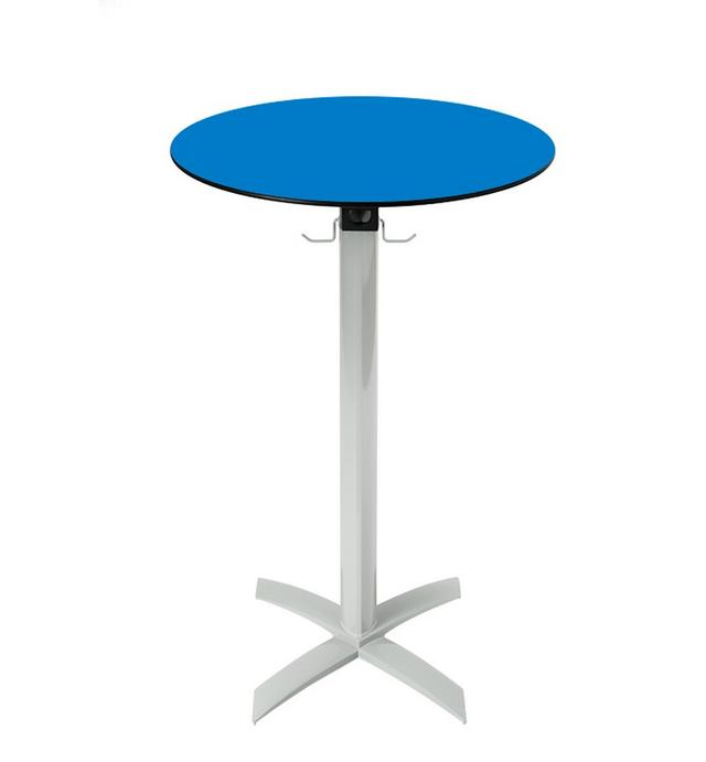 Jareth Folding Bar Table Dakota Fields Table Top Colour: Blue, Size: 110cm H x 60cm W x 60cm D on Productcaster.