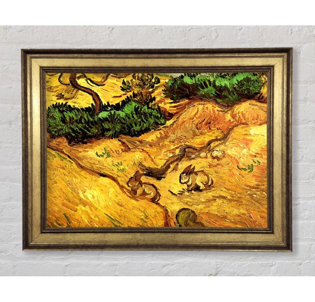 Van Gogh Field With Two Rabbits - Single Picture Frame Art Prints Bright Star Size: 21cm H x 29.7cm W on Productcaster.