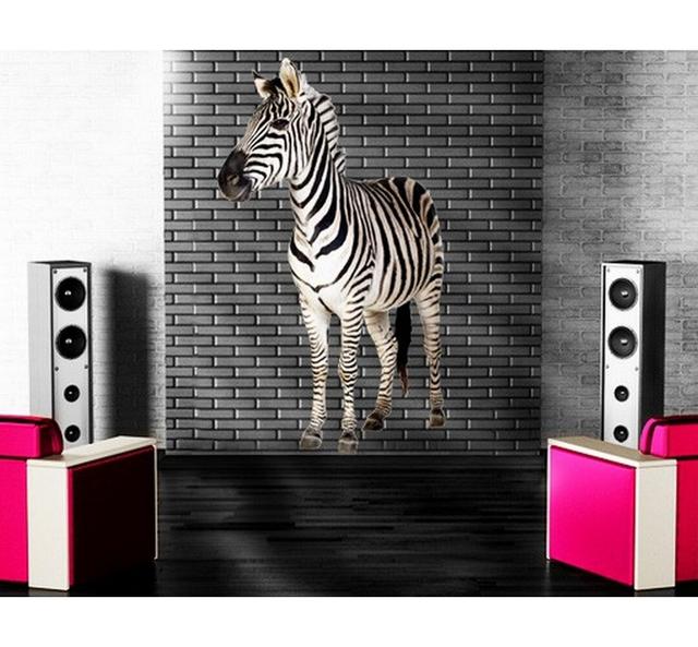 Wandtattoo Tiere Lächelndes Zebra East Urban Home Größe: 122 cm H x 70 cm B on Productcaster.