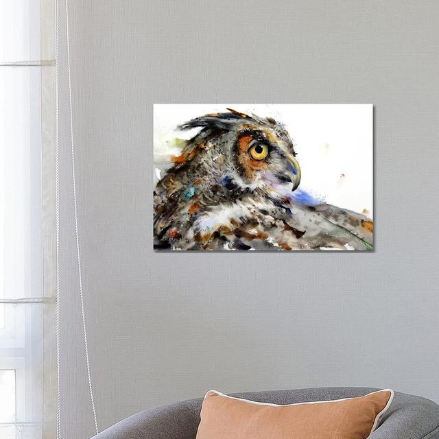 Owl II by Dean Crouser - Painting on Canvas Alpen Home Size: 45.72cm H x 66.04cm W x 1.91cm D, Format: Wrapped Canvas on Productcaster.