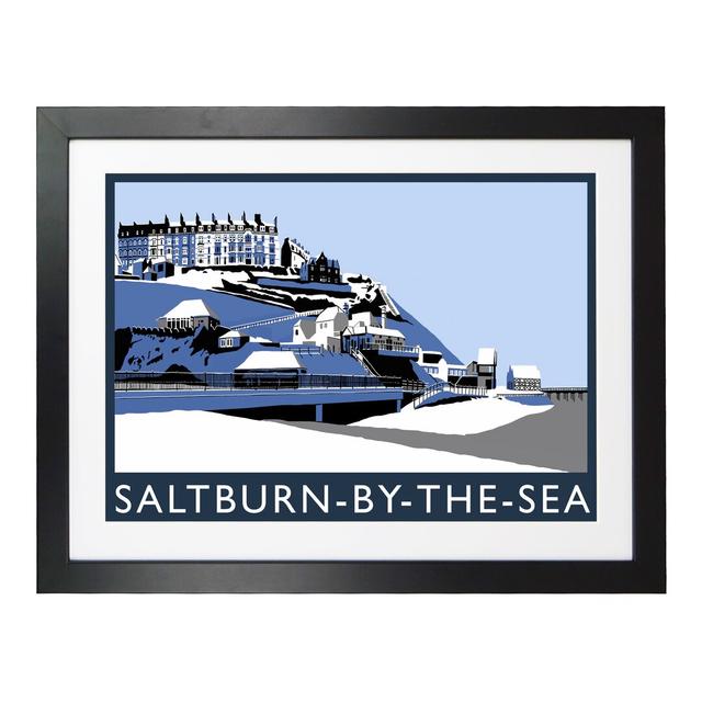 'Saltburn-by-the-sea In Snow' by Richard O'Neil - Print East Urban Home Format: Black Wood Frame, Size: 33.5 cm H x 43.5 cm W x 2.2 cm D on Productcaster.