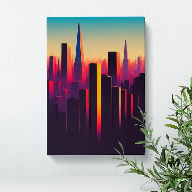 Bewitching City Skyline Abstract - Wrapped Canvas Graphic Art 17 Stories Size: 50cm H x 35cm W x 3cm D on Productcaster.