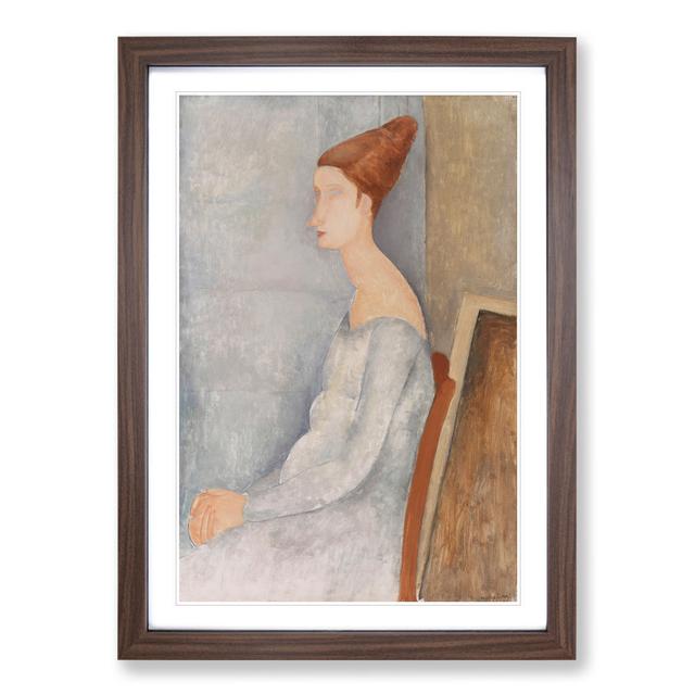 Jeanne Hebuterne Vol.3 by Amedeo Modigliani - Picture Frame Painting East Urban Home Frame Option: Walnut, Size: 36cm H x 27cm W x 2cm D on Productcaster.