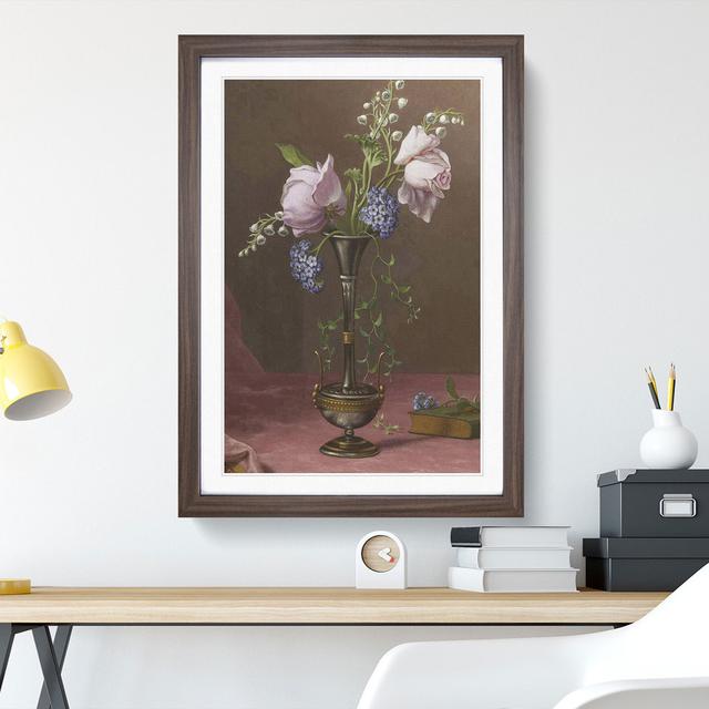 Flowers in a Vase by Martin Johnson Heade - Picture Frame Graphic Art East Urban Home Frame Option: Walnut Framed, Size: 65cm H x 48cm W x 2cm D on Productcaster.