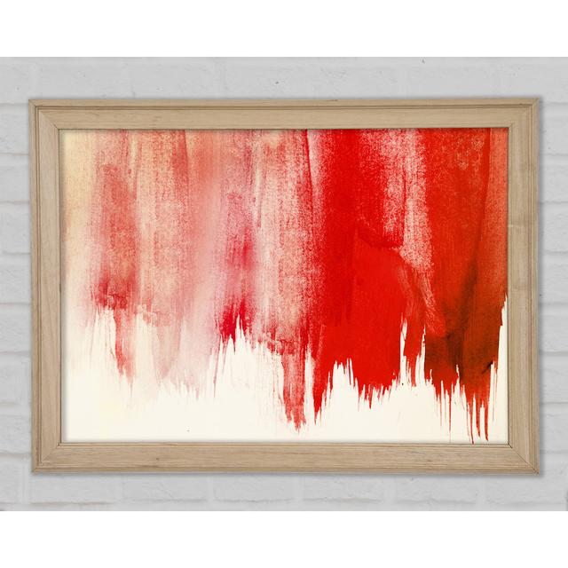 Striking Red Paint Framed Print Ivy Bronx Size: 59.7cm H x 84.1cm W x 1.5cm D on Productcaster.