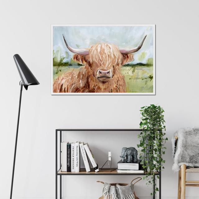 'Highland Grazer II' by Victoria Borges - Wrapped Canvas Painting Print Fernleaf Size: 24cm H x 34cm W, Format: White Framed Paper Print on Productcaster.