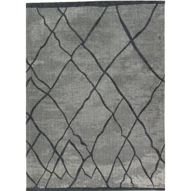 Roselli Rabat Flatweave Grey/Black Rug Bloomsbury Market Rug Size: Rectangle 170 x 230cm on Productcaster.