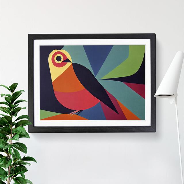 Mind Blowing Abstract Bird - Picture Frame Graphic Art 17 Stories Frame Colour: Black, Size: 46cm H x 64cm W x 2cm D on Productcaster.