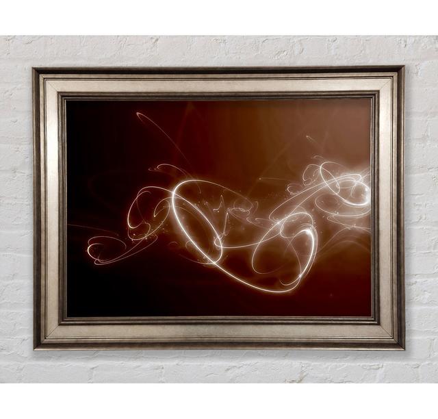 Neon Trail Chocolate Framed Print Ivy Bronx Size: 42cm H x 59.7cm W x 8cm D, Format: Silver Framed Paper on Productcaster.