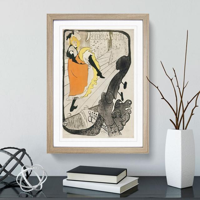 Dancer Jane Avril by Henri De Toulouse-Lautrec - Picture Frame Painting East Urban Home Size: 48cm H x 36cm W x 2cm D, Frame Option: Oak on Productcaster.