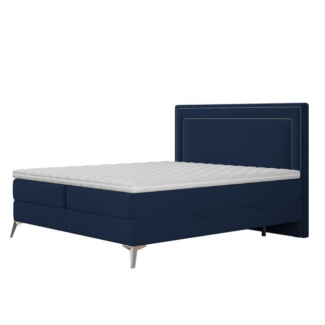 Boxspringbett Lancey mit Topper und Stauraum Brayden Studio Größe: 180 x 200 cm, Farbe: Navy on Productcaster.