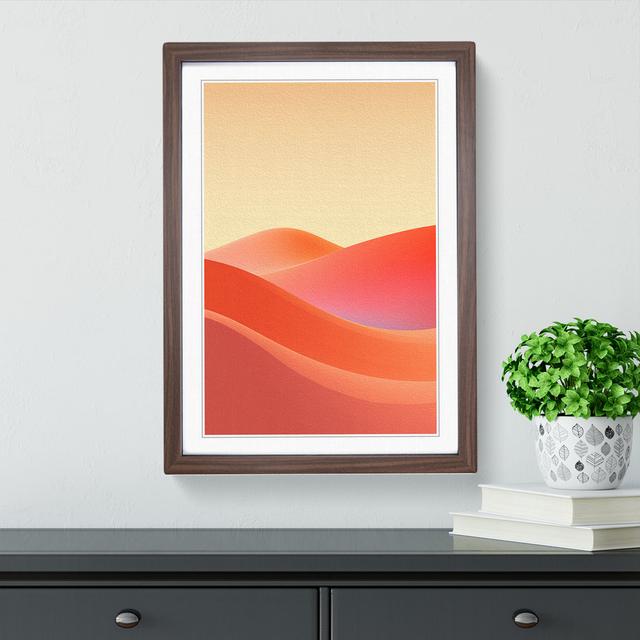 XYZ-FRM-V1223-4500 Minimalist Colour Field - Single Picture Frame Print on Wood Big Box Art Frame Colour: Walnut , Size: 64cm H x 46cm W x 2cm D on Productcaster.