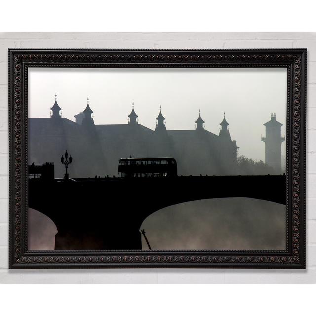 City Temple Bus Framed Print Brayden Studio Size: 42.1cm H x 59.7cm W on Productcaster.