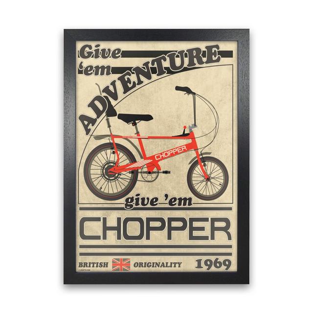 Chopper - Graphic Art Print on Paper George Oliver Frame Option: Black Framed, Size: 42cm H x 30cm W x 3cm D on Productcaster.