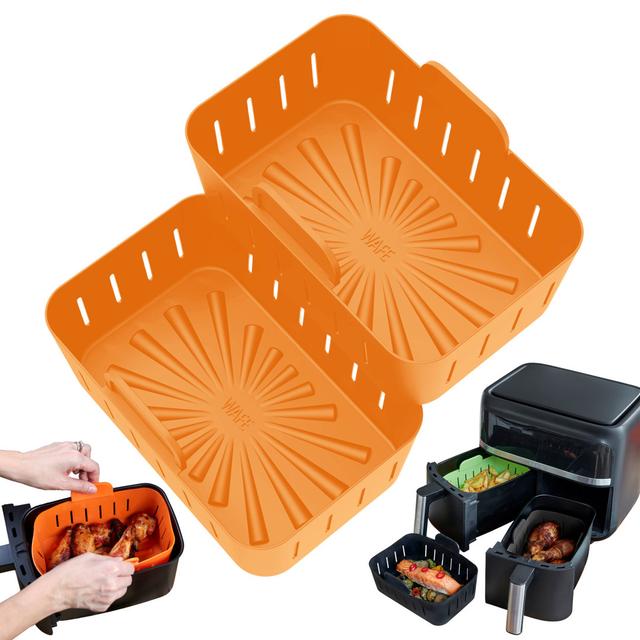 Wafe Air Fryer Liner Dual (Set of 2) WAFE Colour: Orange on Productcaster.