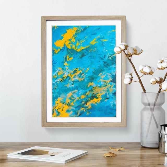 The Mist Abstract - Picture Frame Painting Metro Lane Size: 64cm H x 46cm W x 2cm D, Frame Colour: Oak Framed on Productcaster.