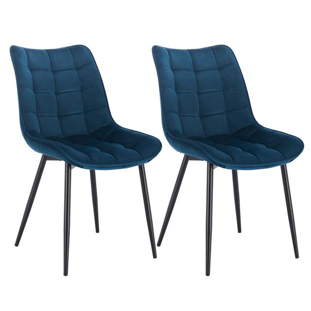 Chattooga Upholstered Upholstered Back Side Chair (Set of 2) Fairmont Park Upholstery Colour: Blue on Productcaster.