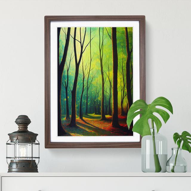 XV1022-52X A Forest Adventure - Single Picture Frame Print Alpen Home Size: 46cm H x 34cm W x 2cm D, Frame Colour: Walnut on Productcaster.