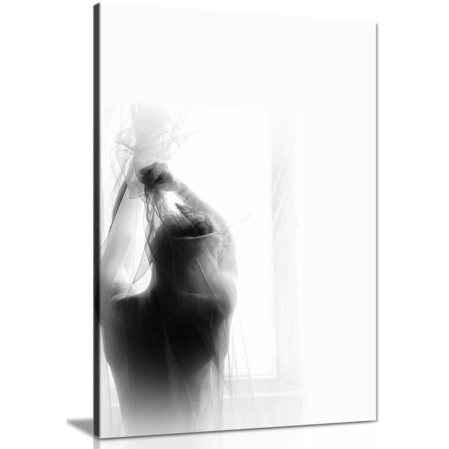 Nude Black and White Abstract - Wrapped Canvas Photograph Panther Print Size: 91cm H x 61cm W x 1.8cm D on Productcaster.