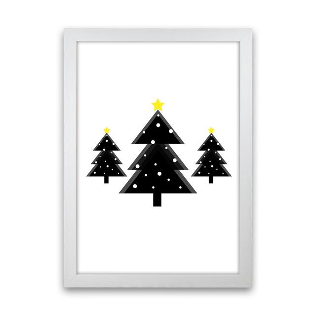 Christmas Trees - Single Picture Frame Print The Seasonal Aisle Size: 64cm H x 46cm W x 3cm D, Frame Option: White Framed on Productcaster.