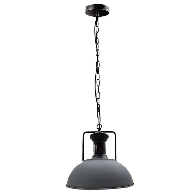 Craut 1 - Light Single Dome Pendant George Oliver Shade Colour: Grey on Productcaster.