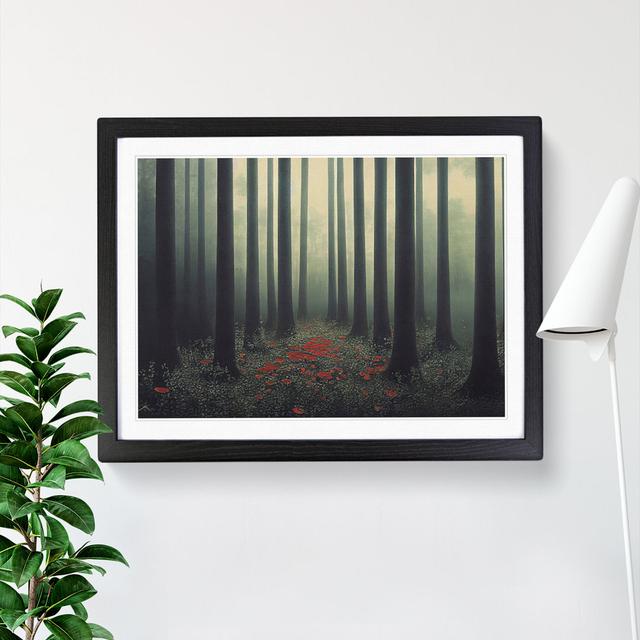 Fascinating Forest - Picture Frame Painting Alpen Home Size: 25cm H x 34cm W x 2cm D, Frame Colour: Black on Productcaster.