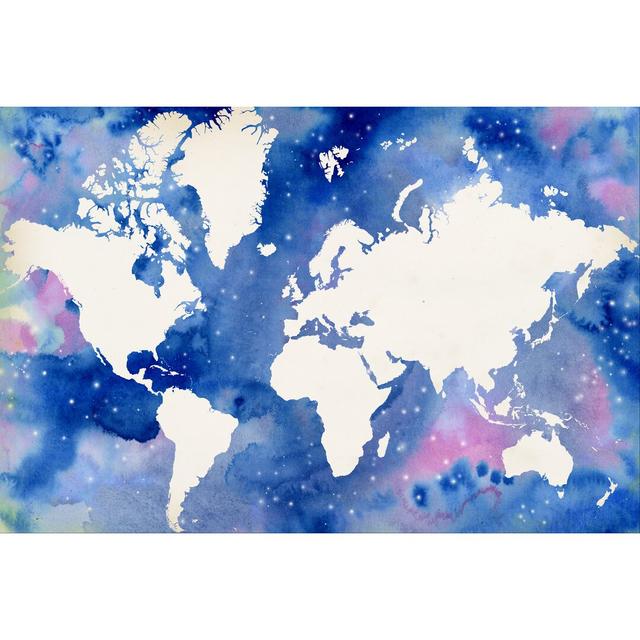 Starry World by Grace Popp - Wrapped Canvas Graphic Art Ebern Designs Size: 81cm H x 122cm W on Productcaster.