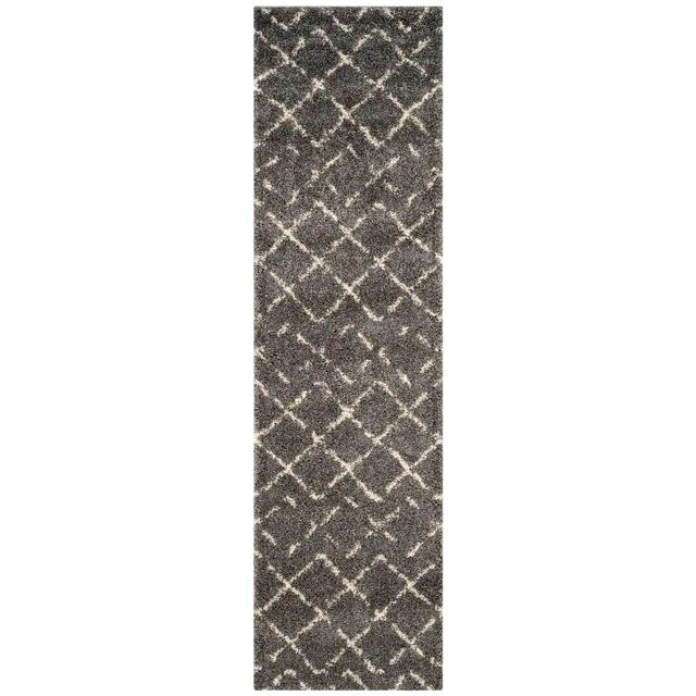 Wellfleet Veera Dark Grey Rug Bloomsbury Market Rug Size: Runner 62 x 240cm on Productcaster.