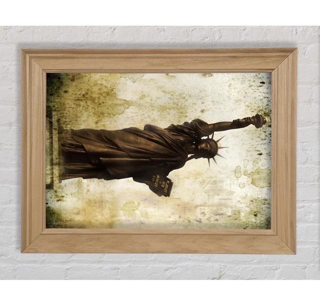 Vintage Statue Of Liberty - Single Picture Frame Art Prints Bright Star Size: 59.7cm H x 84.1cm W x 8cm D on Productcaster.