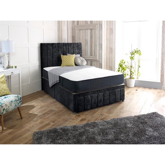 Caulfield Divan Base Rosdorf Park Colour: Black, Storage Type: No Drawer, Size: Single (3') on Productcaster.