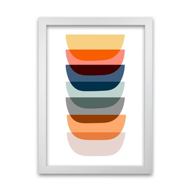 Abstract Mid Century Art Original - Print Norden Home Frame Option: White Frame, Size: 42cm H x 30cm W x 3cm D on Productcaster.