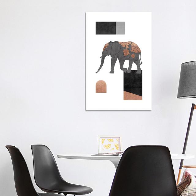 Elephant Mosaic Ii by Orara Studio - Wrapped Canvas Print Latitude Run Size: 101.6cm H x 66.04cm W x 3.81cm D on Productcaster.