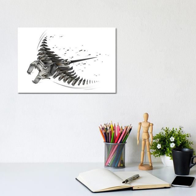 Manta Ray by Jayn - Art Print on Canvas Latitude Run Format: Wrapped Canvas, Size: 20.32cm H x 30.48cm W x 1.91cm D on Productcaster.