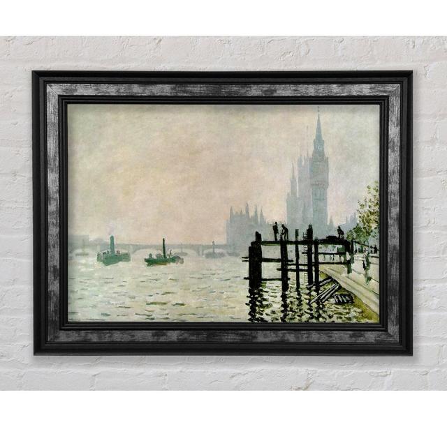 Claude Monet The Thames And The Houses Of Parliament - Single Picture Frame Art Prints Bright Star Size: 42cm H x 59.7cm W x 8cm D on Productcaster.