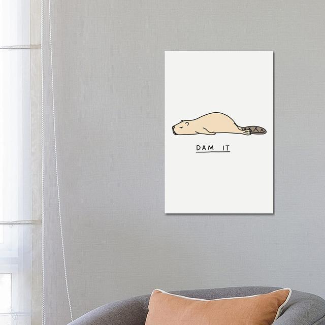 Moody Animals: Beaver by Lim Heng Swee - Wrapped Canvas Print ClassicLiving Size: 66.04cm H x 45.72cm W x 1.905cm D on Productcaster.