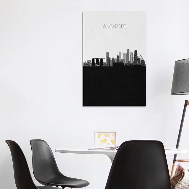 Singapore City Skyline by Ayse Deniz Akerman - Wrapped Canvas Print Ebern Designs Size: 66.04cm H x 45.72cm W x 3.81cm D on Productcaster.