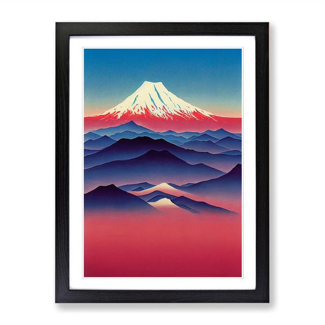 Japanese Mountain Sunset Vol.2 - Picture Frame Print Alpen Home Size: 34" H x 25" W, Frame Option: Brown on Productcaster.