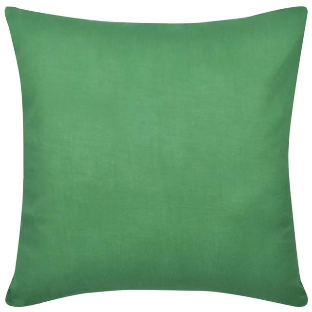 Cushion Covers Cotton Pillow Case Square Sofa (Set of 4) Ebern Designs Size: 50 x 50cm, Colour: Green on Productcaster.