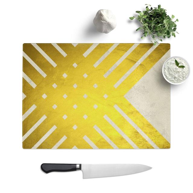 Golden Lattice Chopping Board East Urban Home Size: 0.4cm H x 28.5cm W x 39cm L on Productcaster.