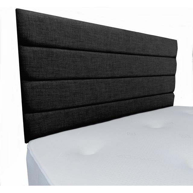 Facin Upholstered Headboard Ebern Designs Size: Single (3'), Colour: Black on Productcaster.