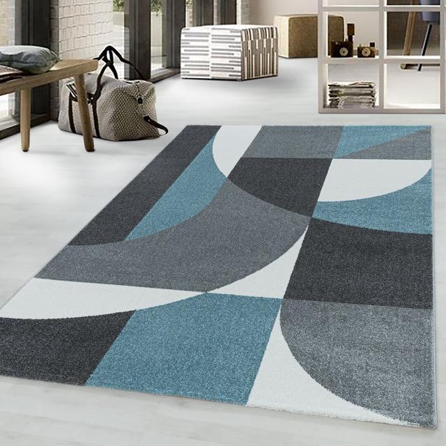 Laxton Flatweave Blue Rug Metro Lane Rug Size: Rectangle 200 x 290cm on Productcaster.