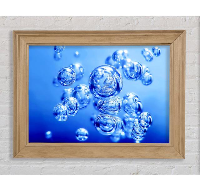 Liquid Blue Bubbles Framed Print Bright Star Size: 59.7cm H x 84.1cm W on Productcaster.