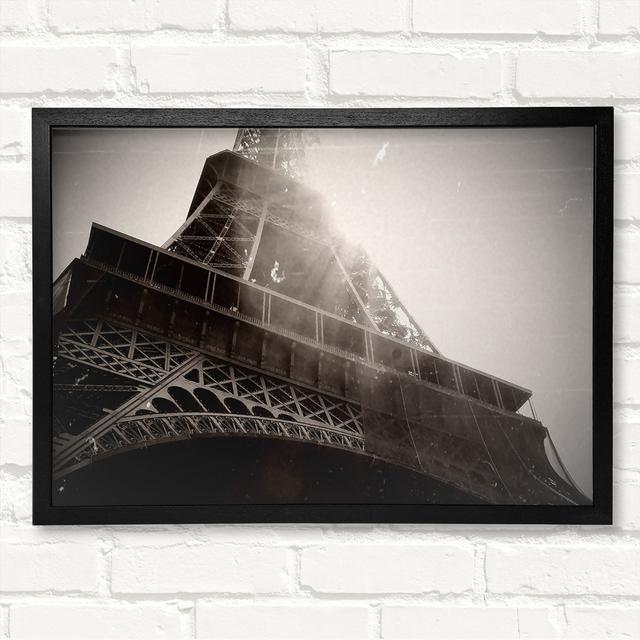 Tower Eiffel Paris - Closed Corner Frame Art Prints on Wood Latitude Run Size: 29.7cm H x 42cm W on Productcaster.