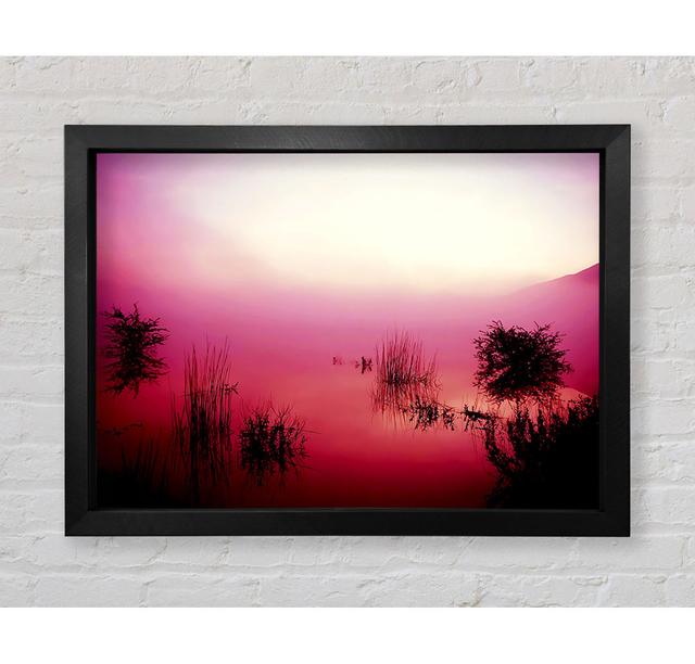 Pink Misty Lake - Single Picture Frame Art Prints Bright Star Size: 59.7cm H x 84.1cm W on Productcaster.