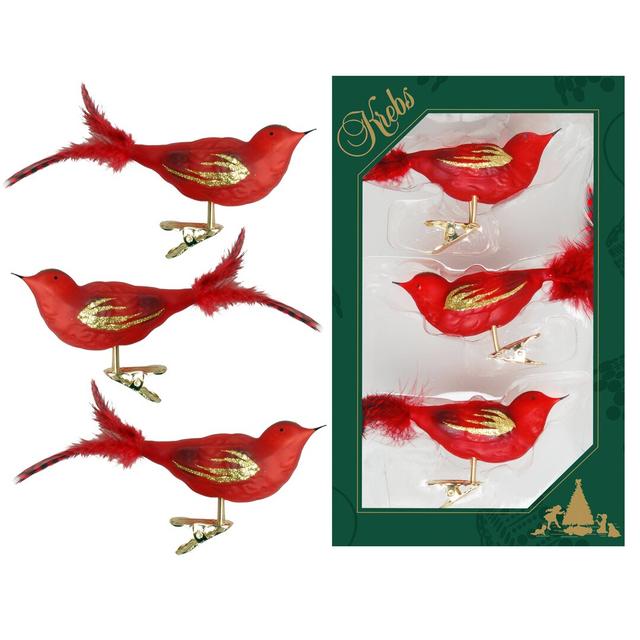 Set of 3 Bird Selection Christmas Hanging Figurine Ornaments The Seasonal Aisle on Productcaster.