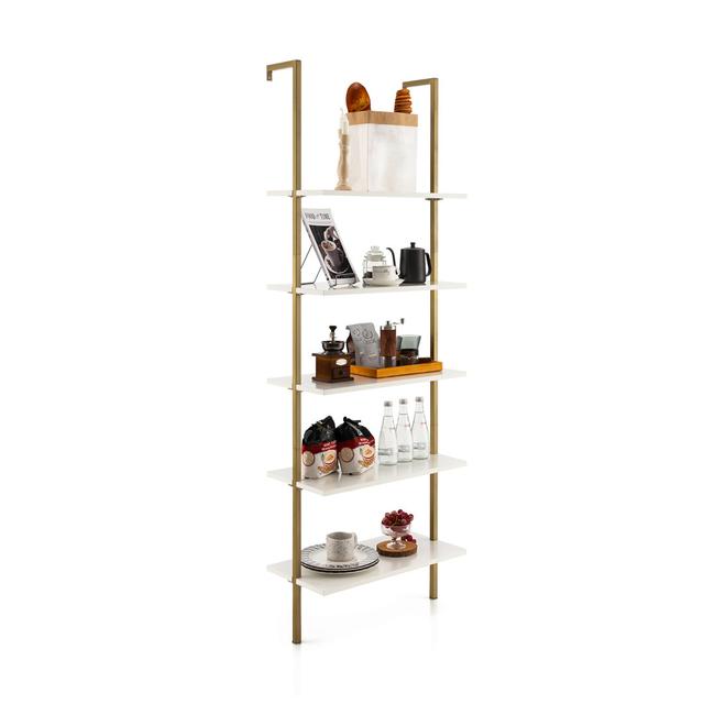 Ludwicka 5 Piece Tiered Shelf Fairmont Park Finish: Gold on Productcaster.