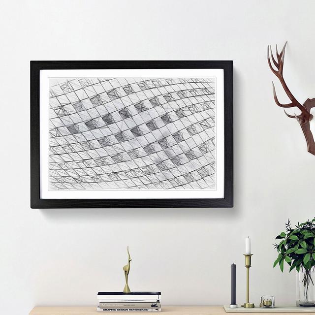 Architecture Sketch Vol.12 in Abstract - Picture Frame Graphic Art Print East Urban Home Frame Option: Black Framed, Size: 48cm H x 65cm W x 2cm D on Productcaster.